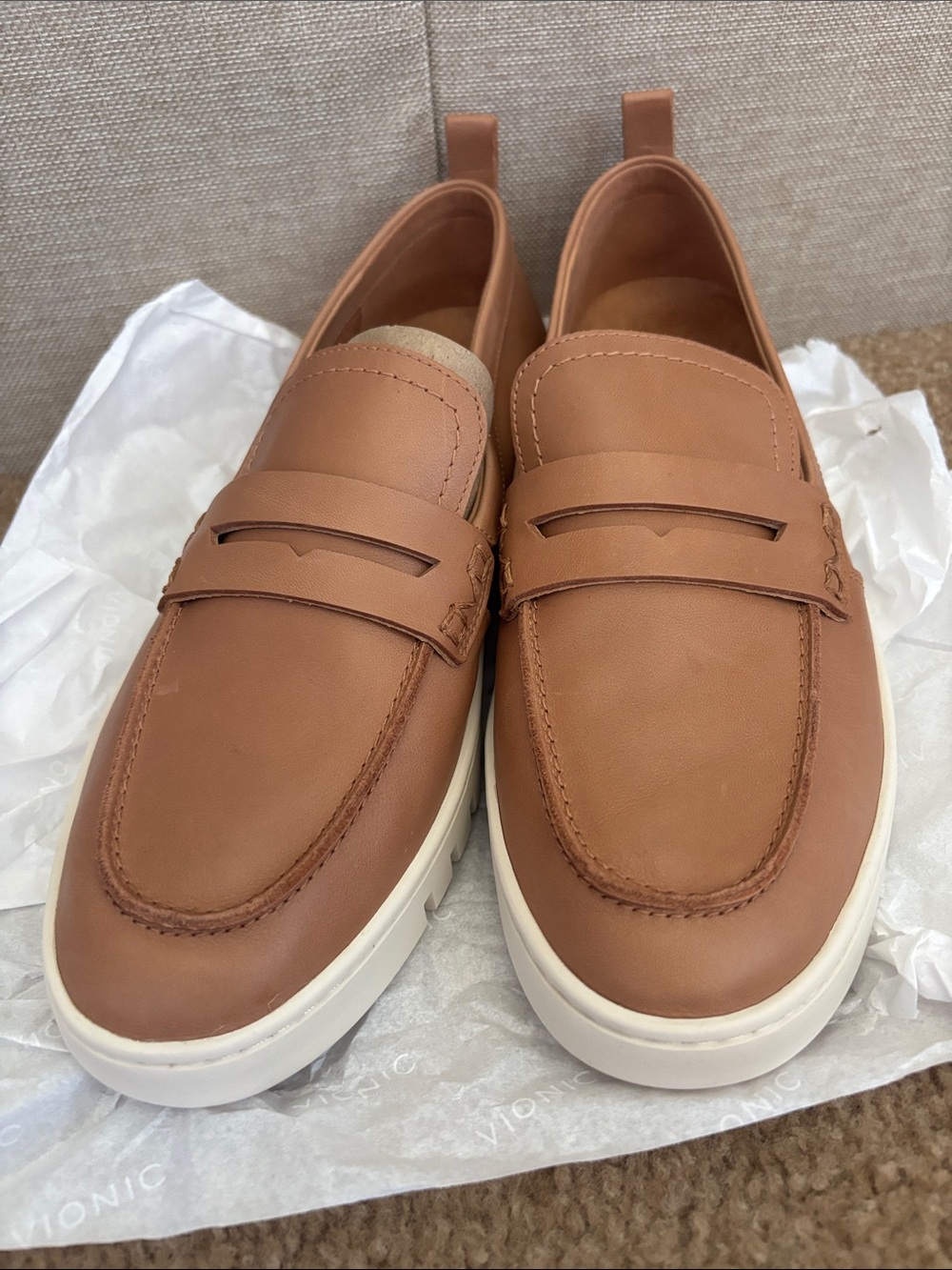 Women's Slip-On Penny Loafer in Tan